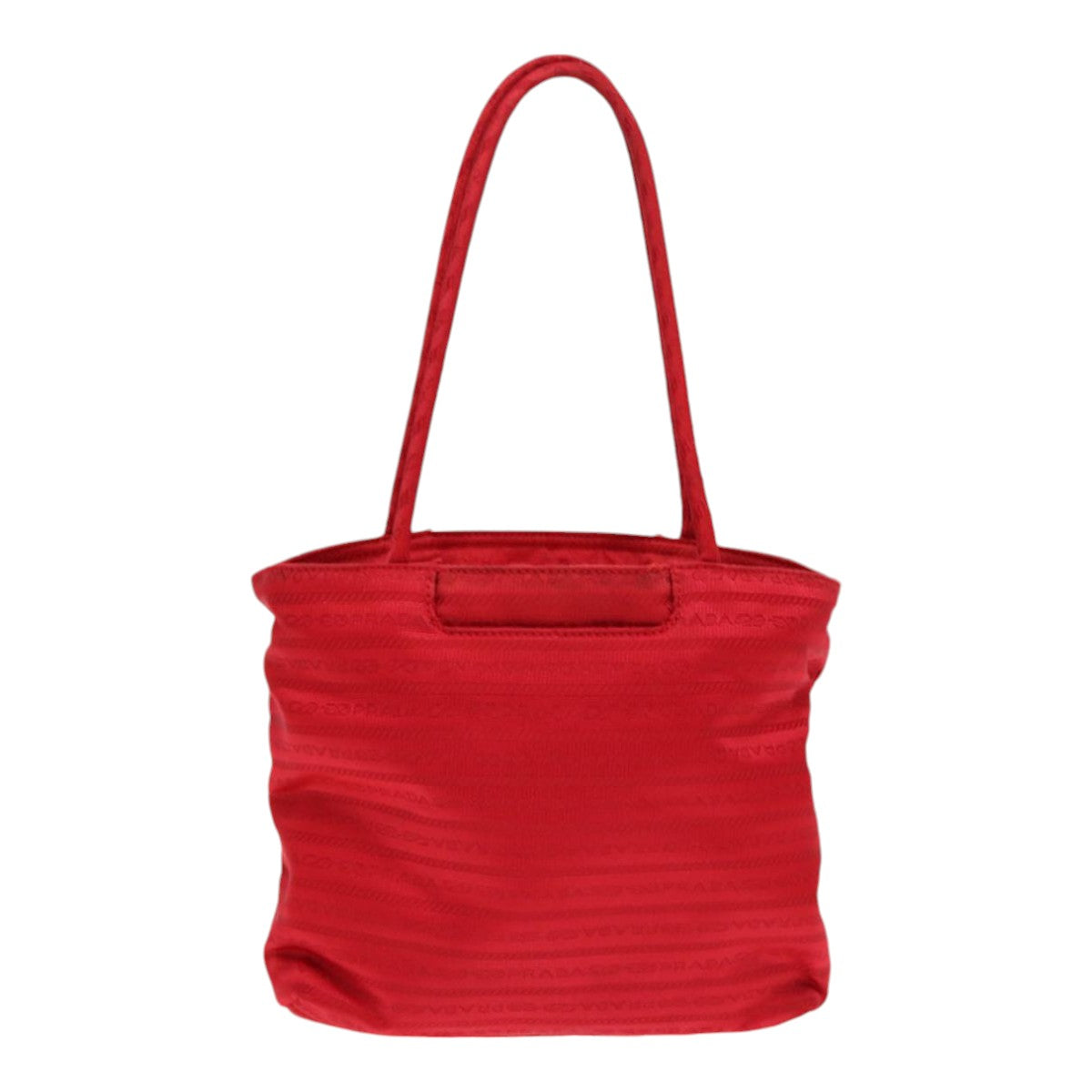 Luxury Prada Hand Bag Nylon Red Silver  86562