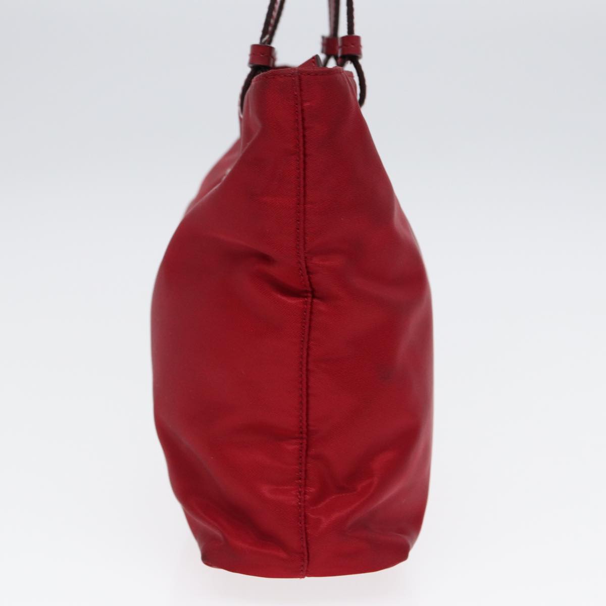 Luxury Prada Hand Bag Nylon Red Silver  86563