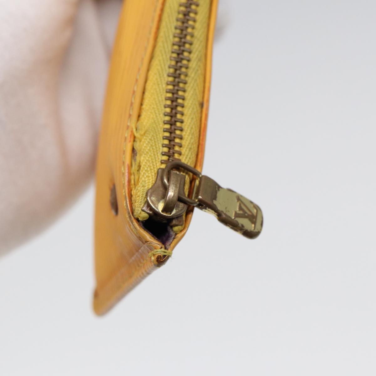 LOUIS VUITTON Epi Pochette Cles Coin Purse Yellow M63809 LV 86604