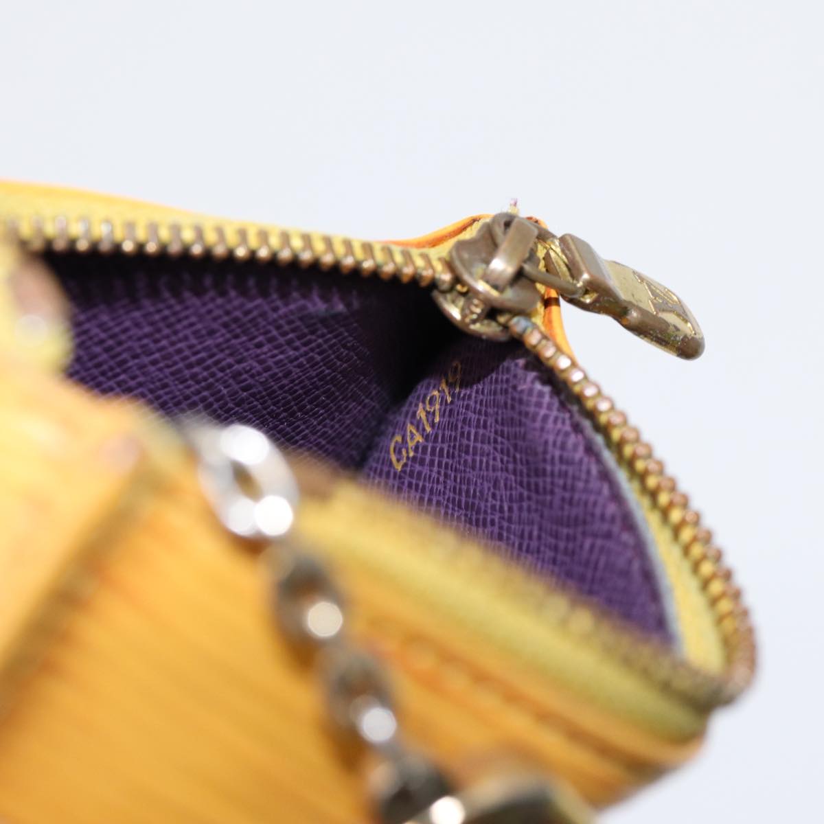 LOUIS VUITTON Epi Pochette Cles Coin Purse Yellow M63809 LV 86604
