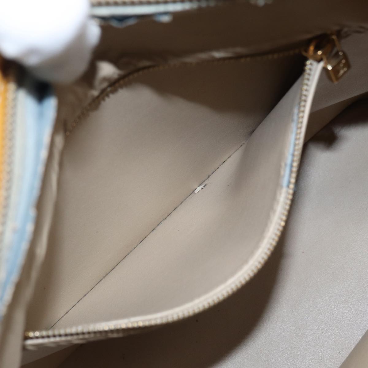 LOUIS VUITTON Monogram Vernis Houston Hand Bag Beige M91004 LV 86676