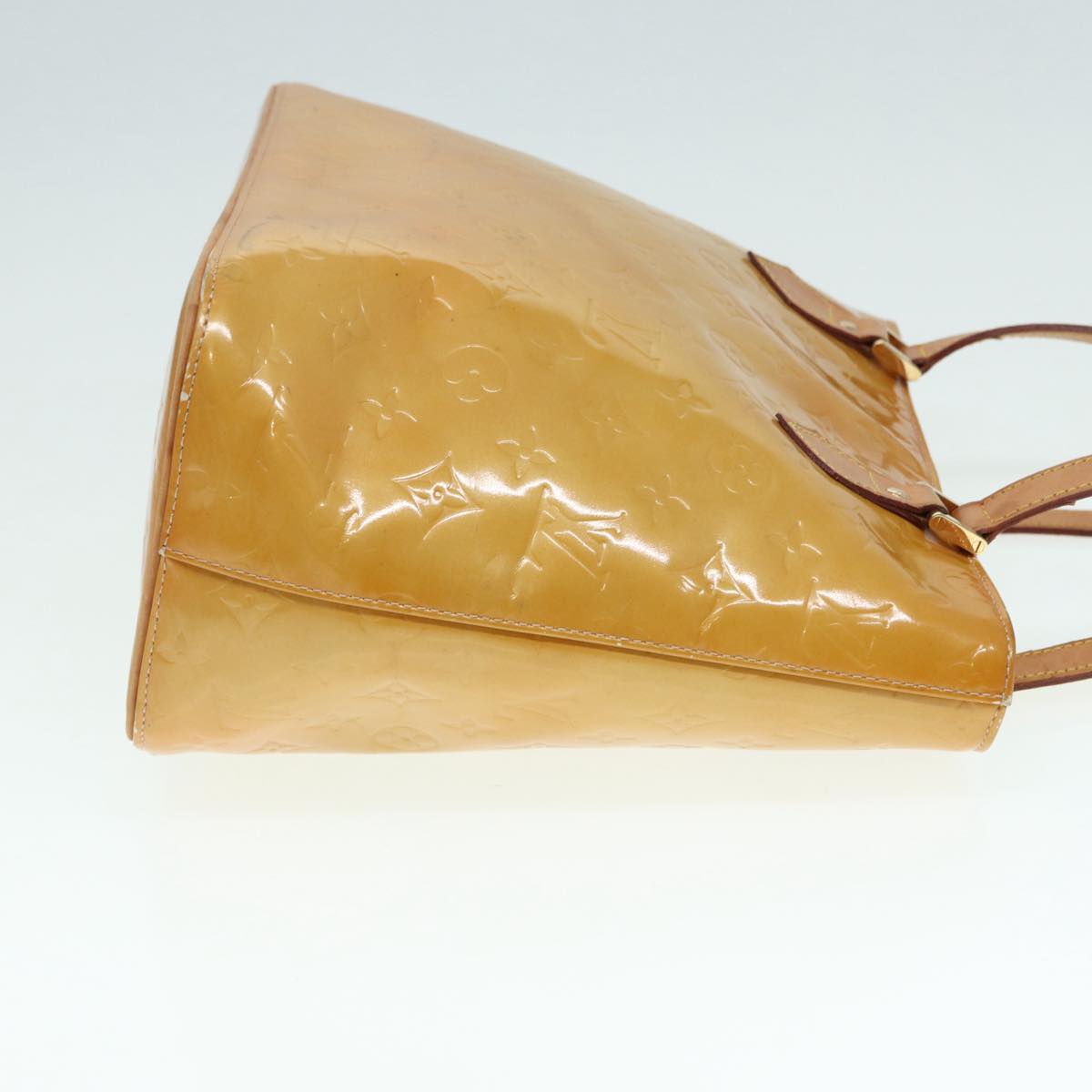 LOUIS VUITTON Monogram Vernis Houston Hand Bag Beige M91004 LV 86676