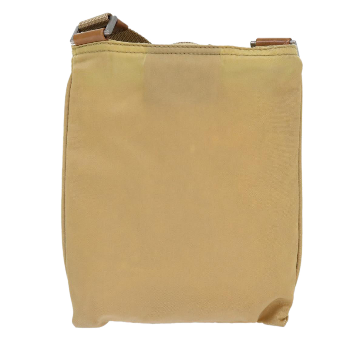 Luxury Prada Shoulder Bag Nylon Beige Silver  86701