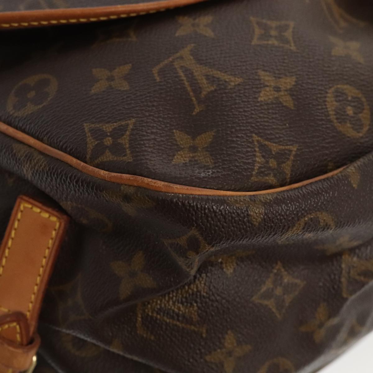 LOUIS VUITTON Monogram Saumur 35 Shoulder Bag M42254 LV 86741