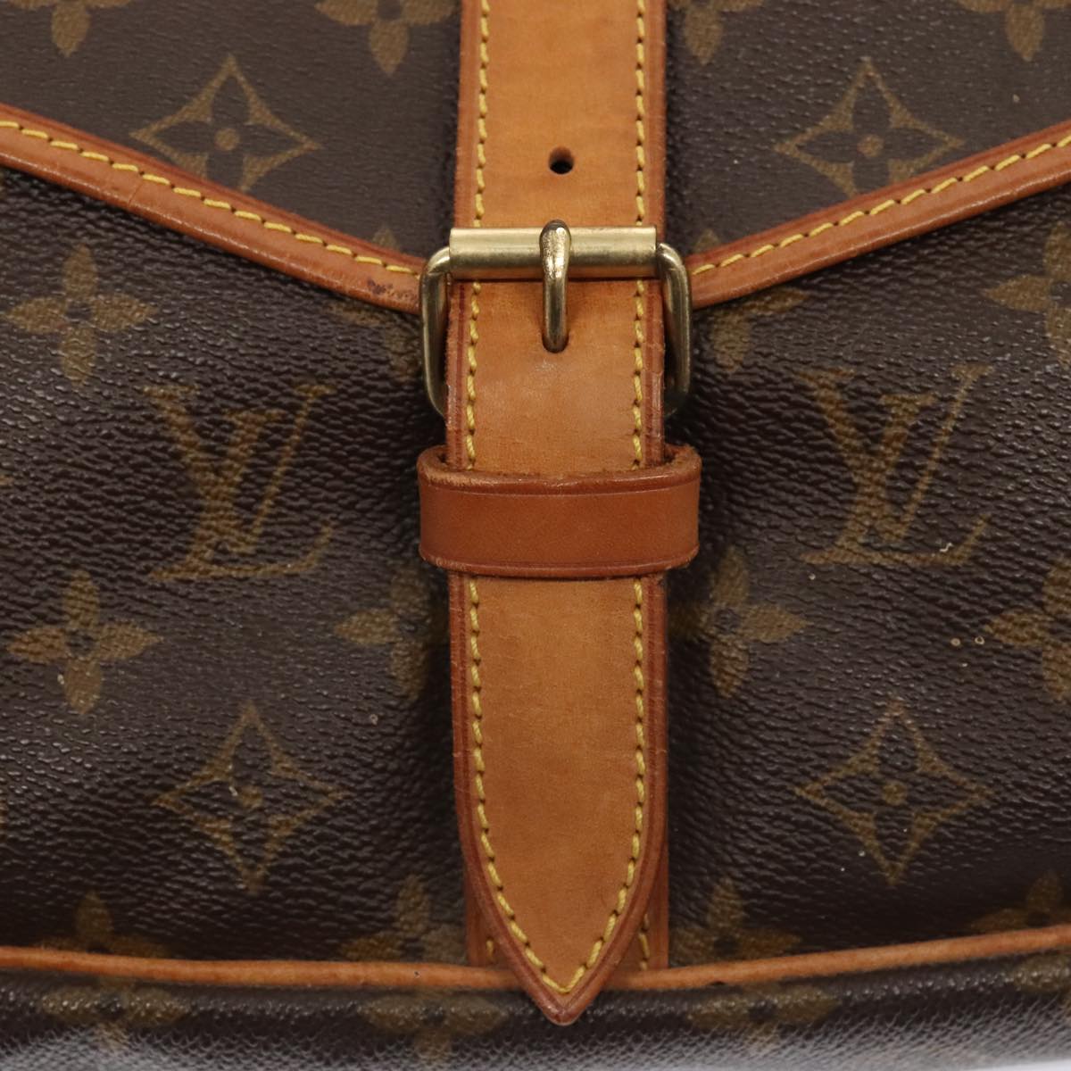LOUIS VUITTON Monogram Saumur 35 Shoulder Bag M42254 LV 86741