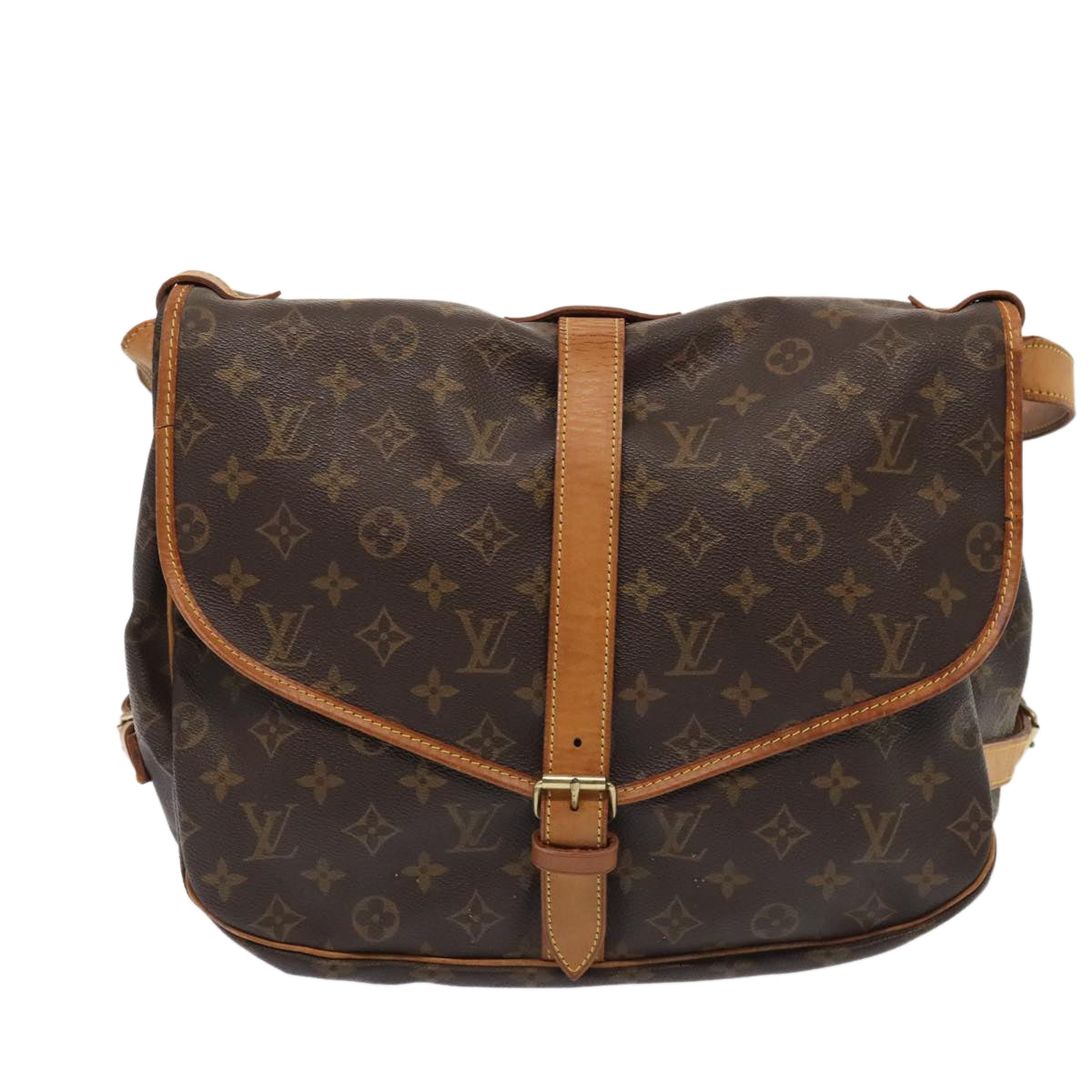 LOUIS VUITTON Monogram Saumur 35 Shoulder Bag M42254 LV 86741