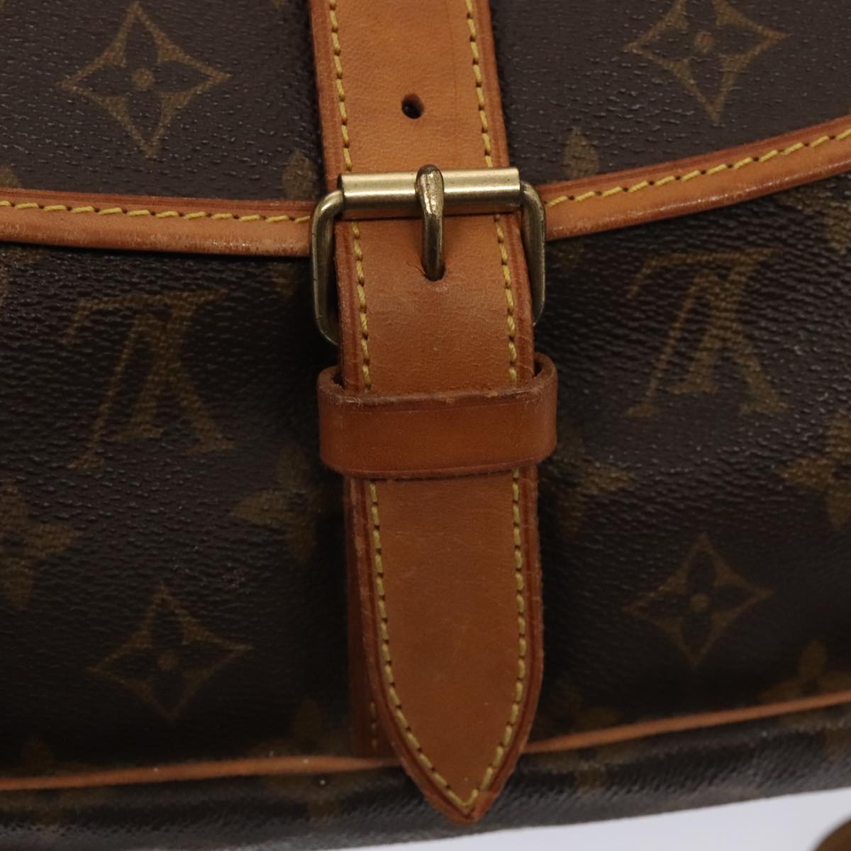 LOUIS VUITTON Monogram Saumur 35 Shoulder Bag M42254 LV 86741