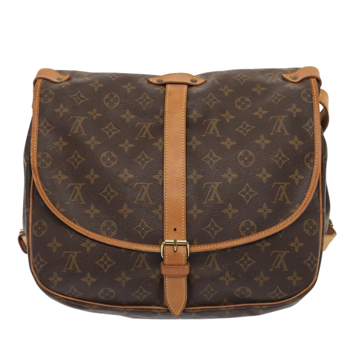 LOUIS VUITTON Monogram Saumur 35 Shoulder Bag M42254 LV 86741