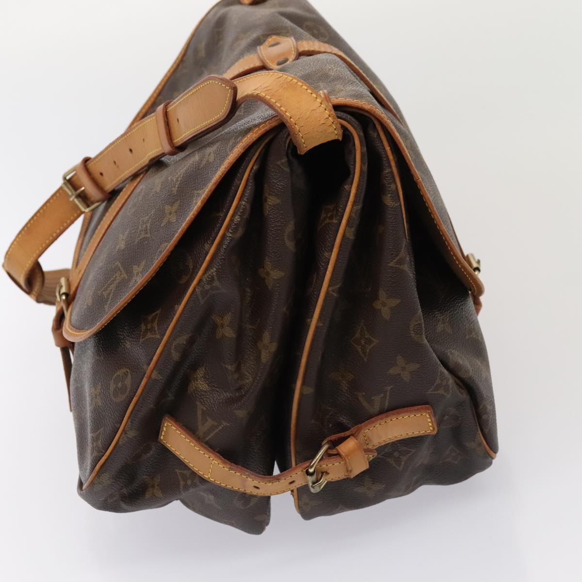 LOUIS VUITTON Monogram Saumur 35 Shoulder Bag M42254 LV 86741
