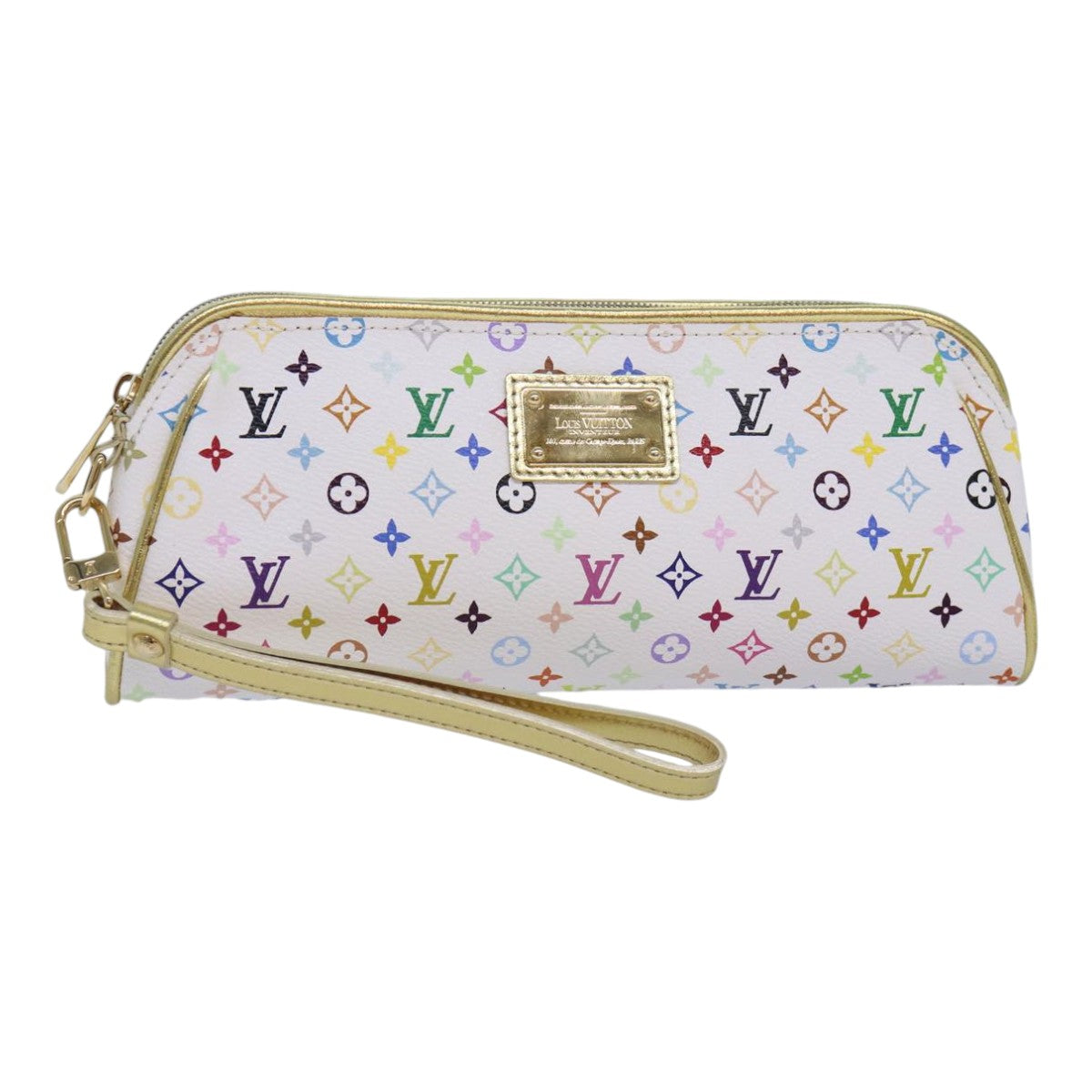 LOUIS VUITTON Monogram Multicolor Kate Pouch White Bron M55212 LV 86743
