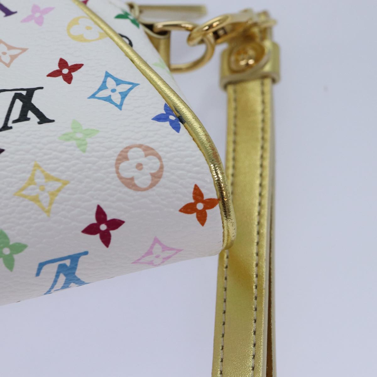 LOUIS VUITTON Monogram Multicolor Kate Pouch White Bron M55212 LV 86743