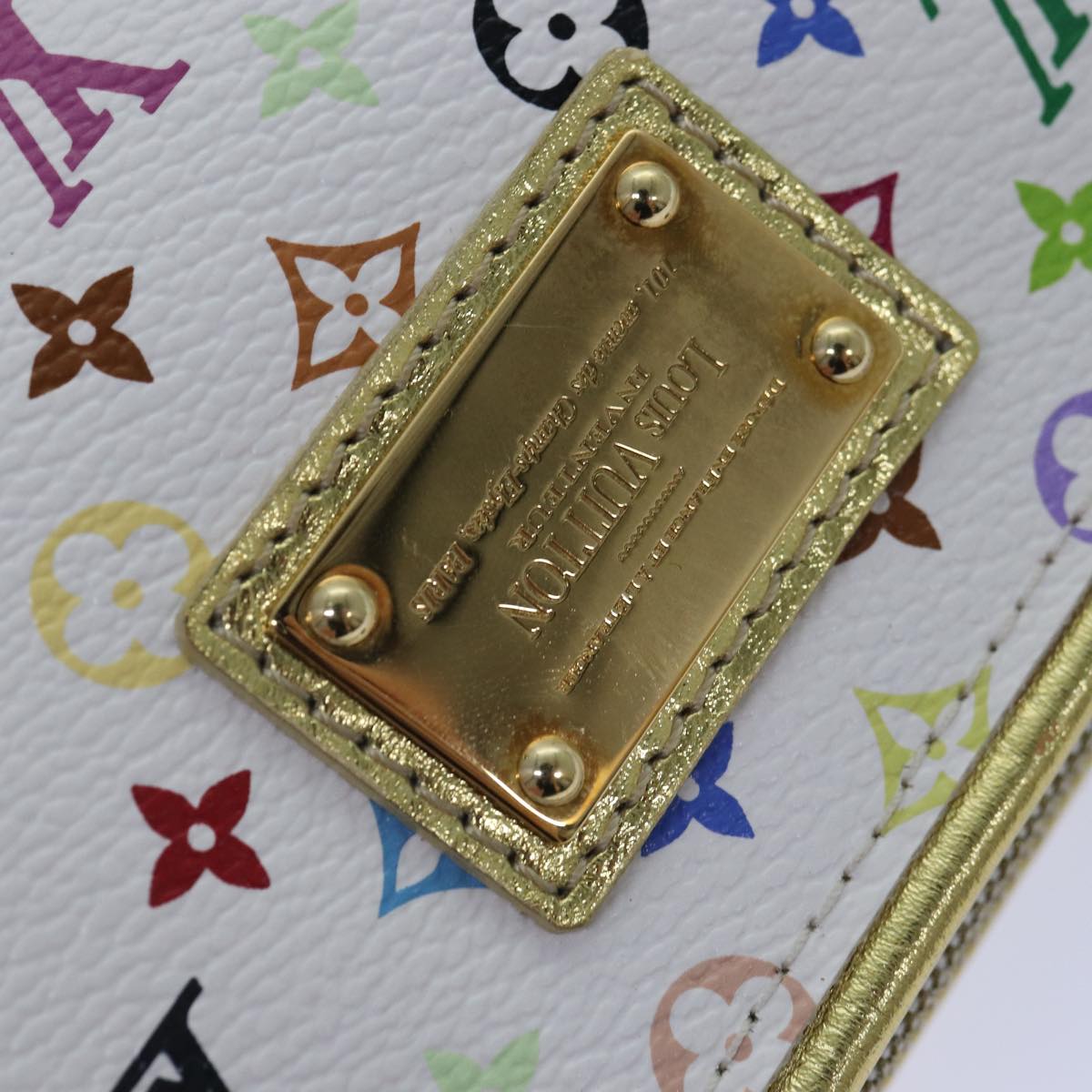 LOUIS VUITTON Monogram Multicolor Kate Pouch White Bron M55212 LV 86743