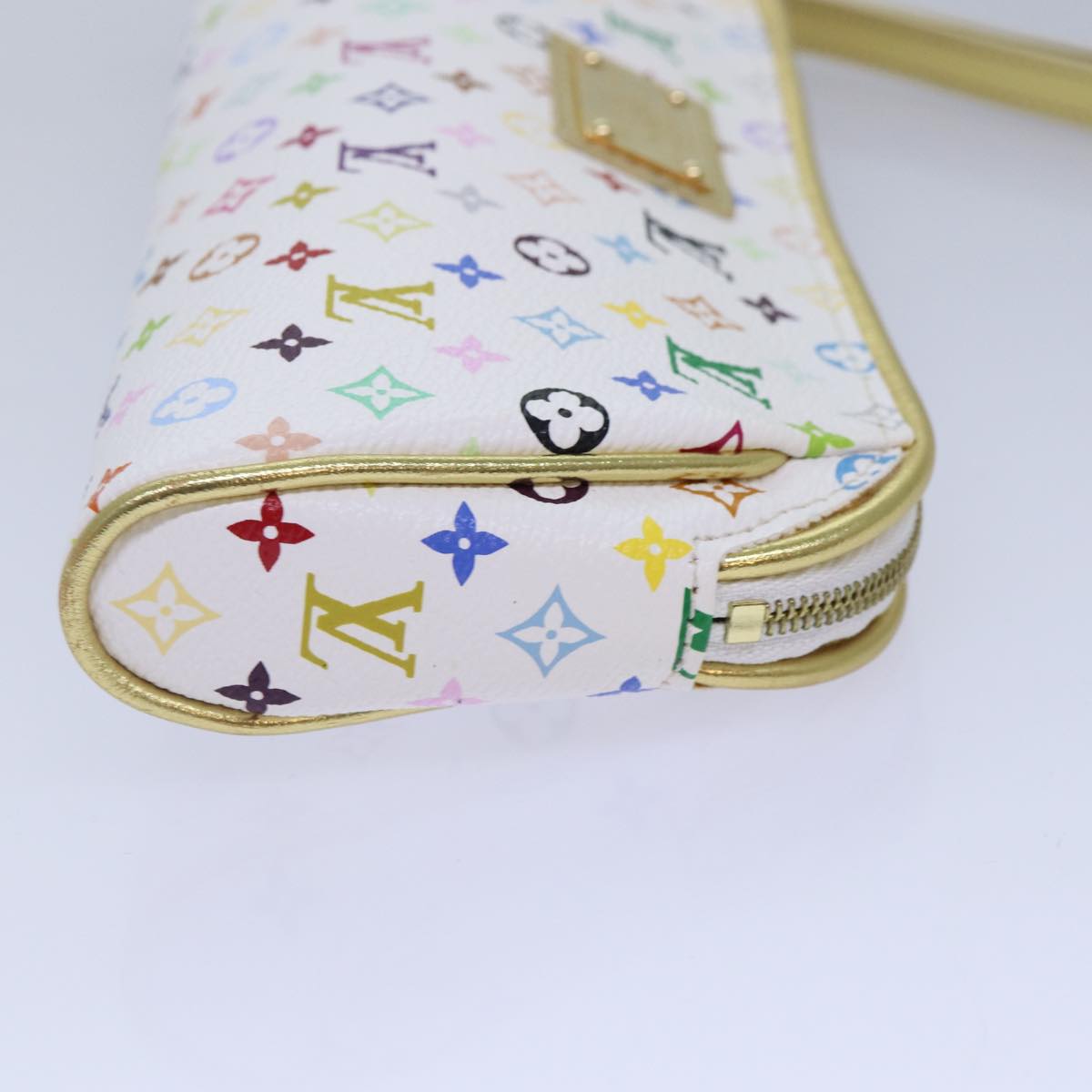 LOUIS VUITTON Monogram Multicolor Kate Pouch White Bron M55212 LV 86743