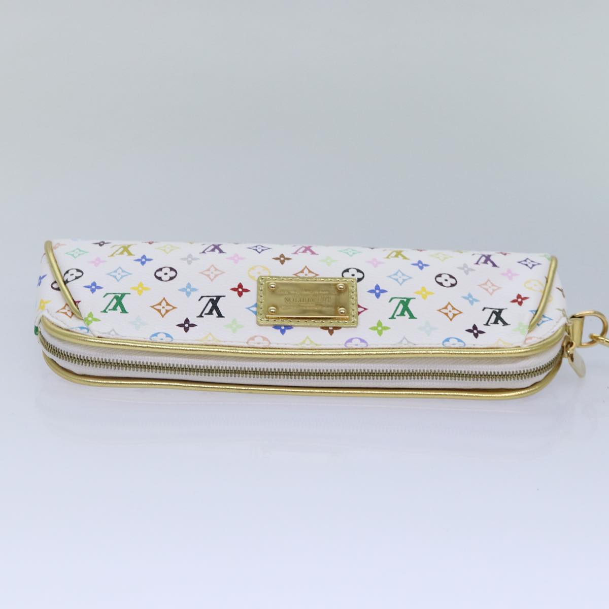 LOUIS VUITTON Monogram Multicolor Kate Pouch White Bron M55212 LV 86743