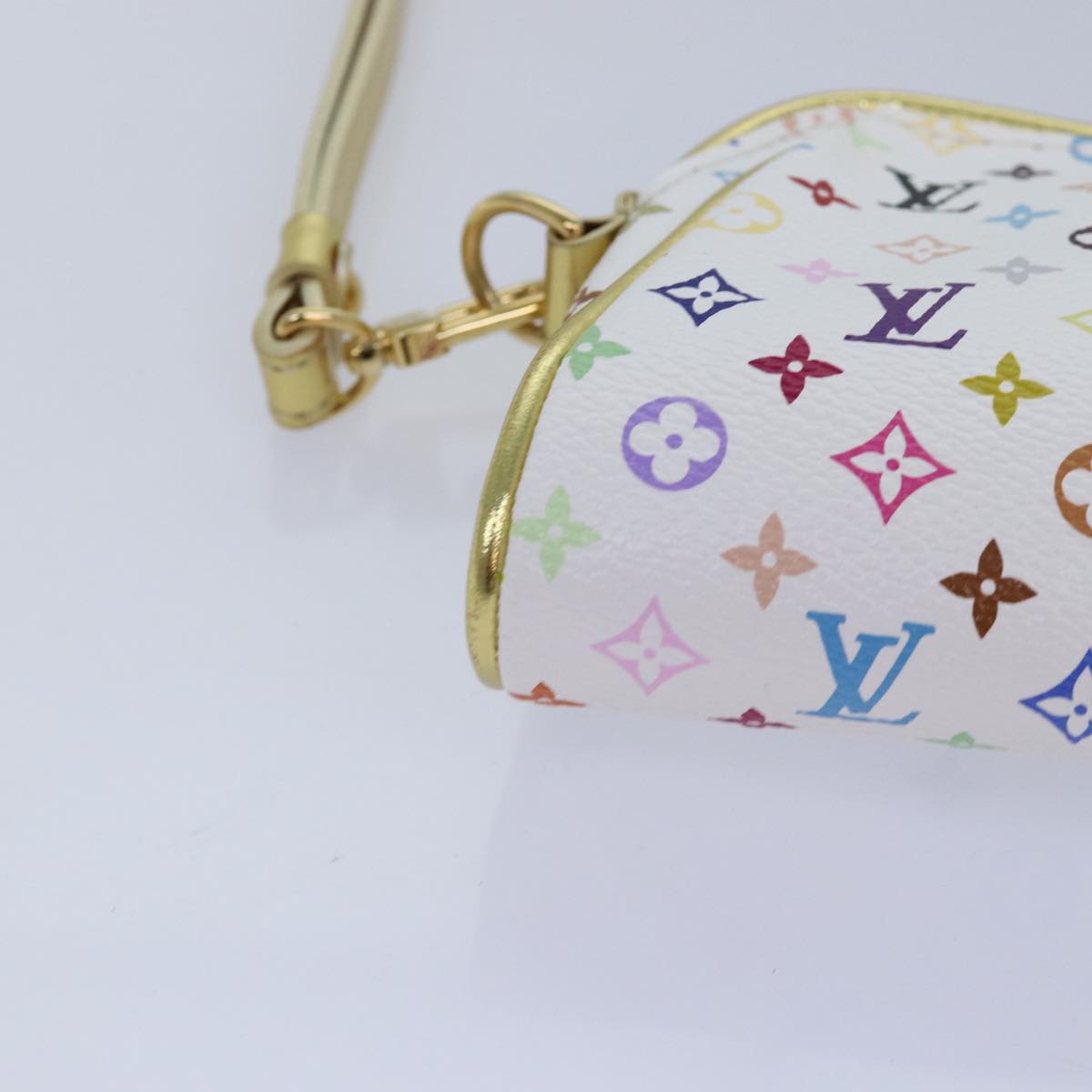 LOUIS VUITTON Monogram Multicolor Kate Pouch White Bron M55212 LV 86743