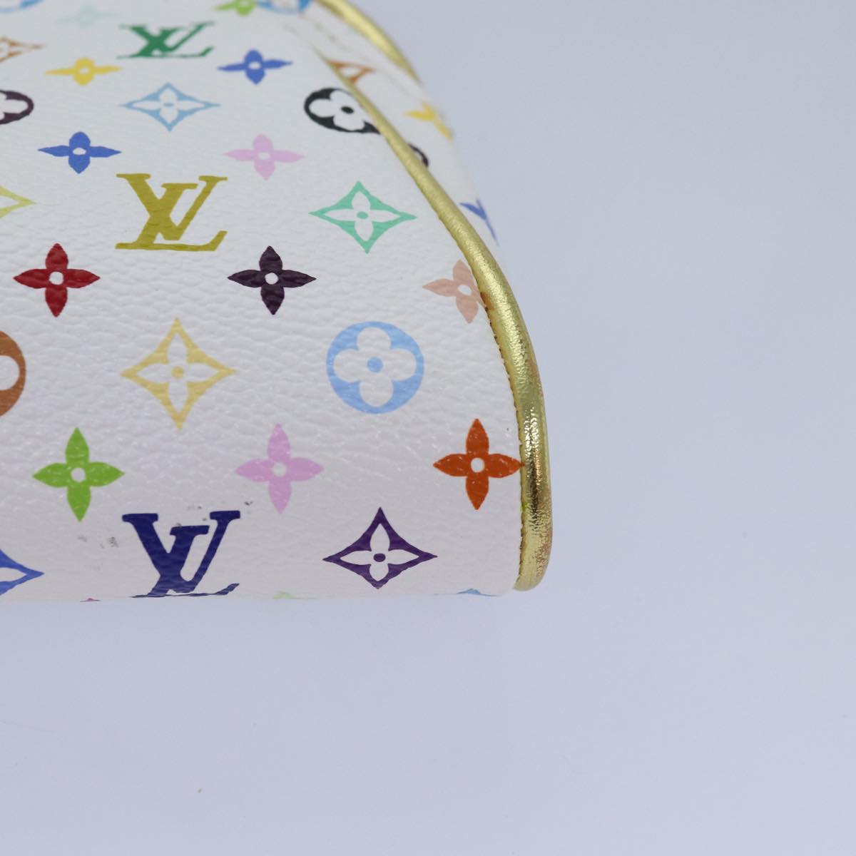 LOUIS VUITTON Monogram Multicolor Kate Pouch White Bron M55212 LV 86743