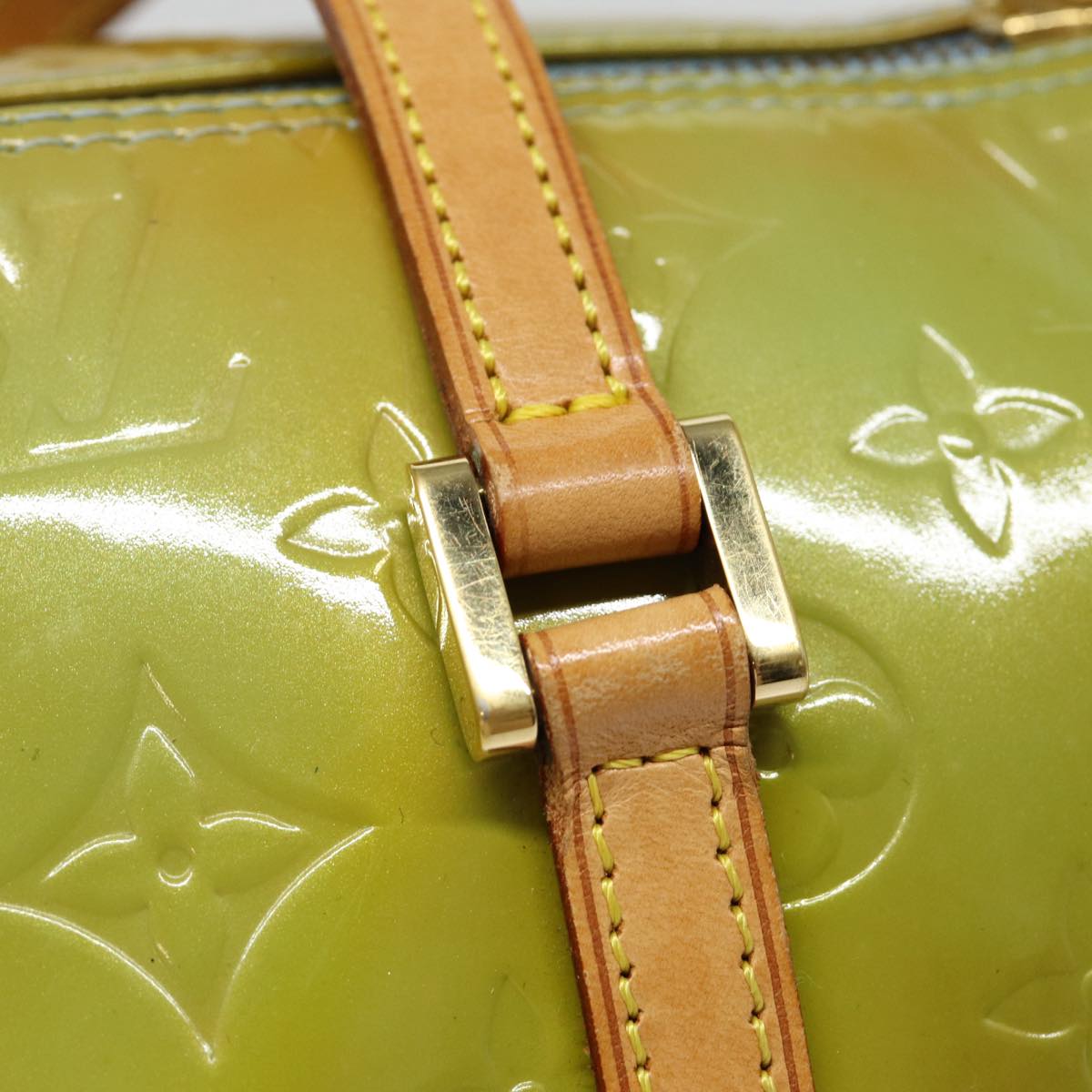 LOUIS VUITTON Monogram Vernis Bedford Hand Bag Baby Blue M91007 LV 86745