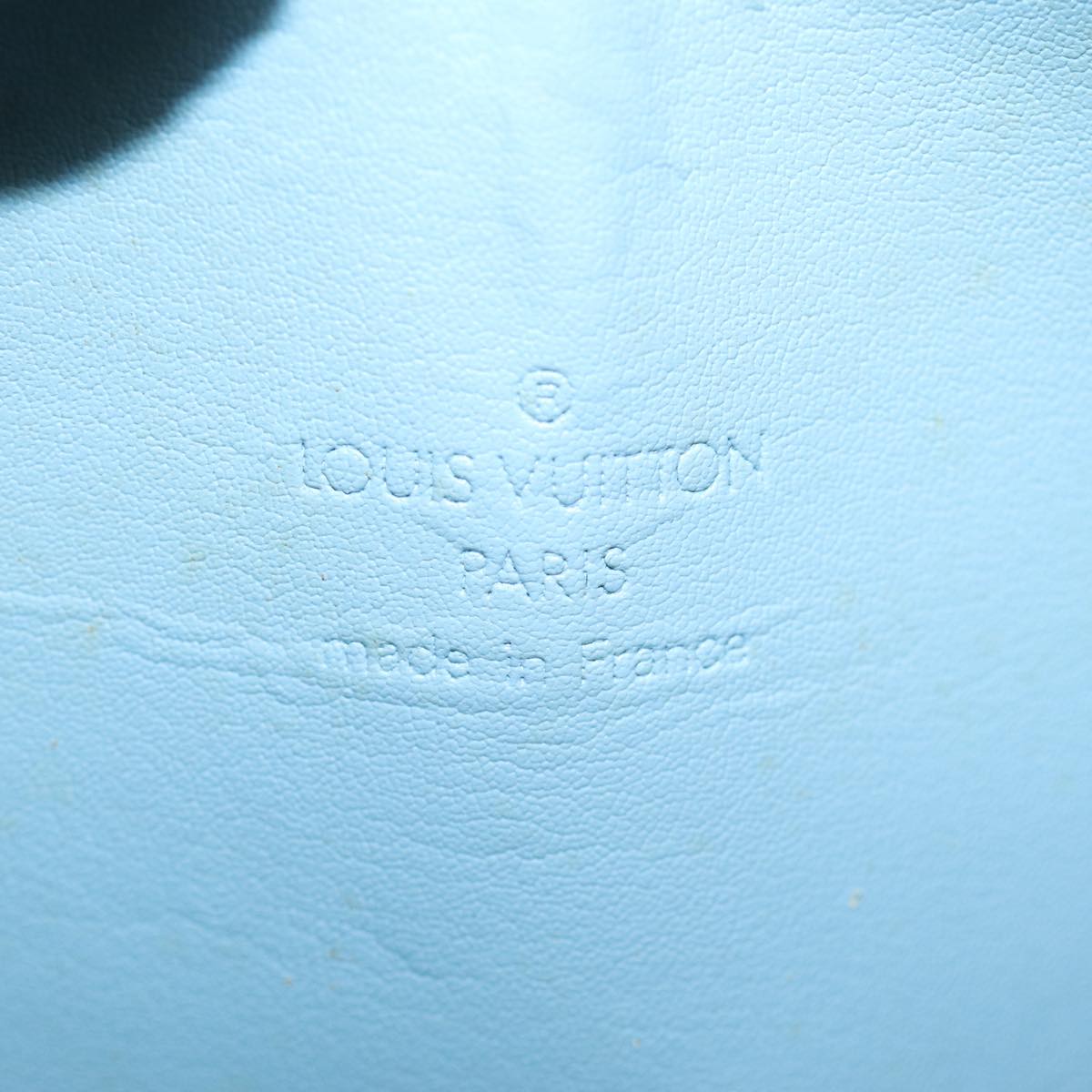 LOUIS VUITTON Monogram Vernis Bedford Hand Bag Baby Blue M91007 LV 86745