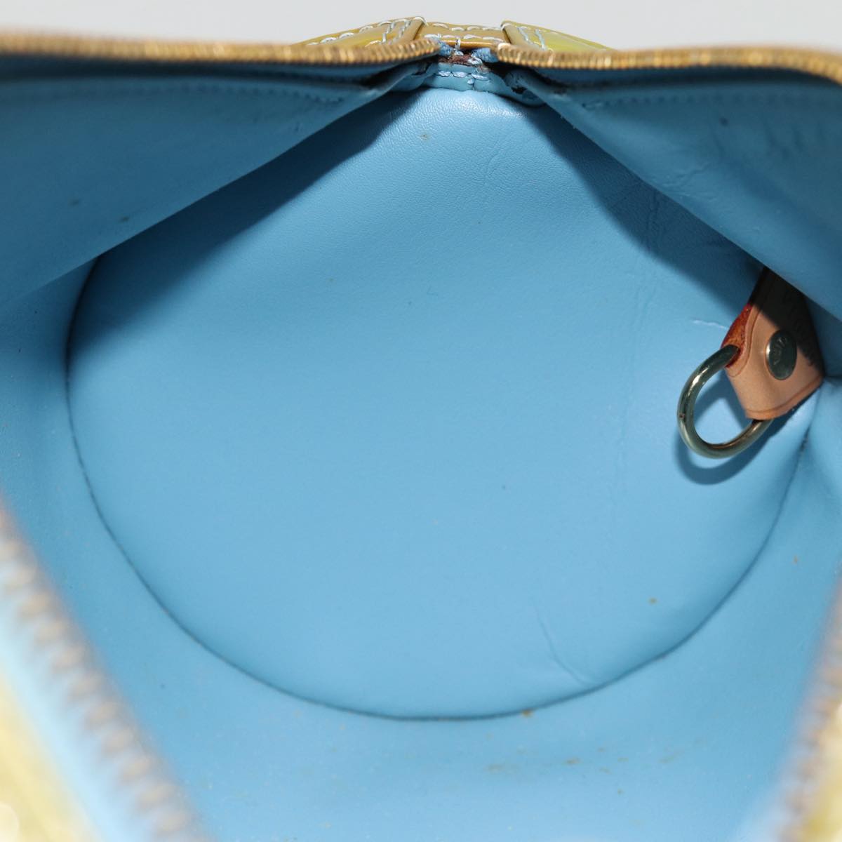 LOUIS VUITTON Monogram Vernis Bedford Hand Bag Baby Blue M91007 LV 86745