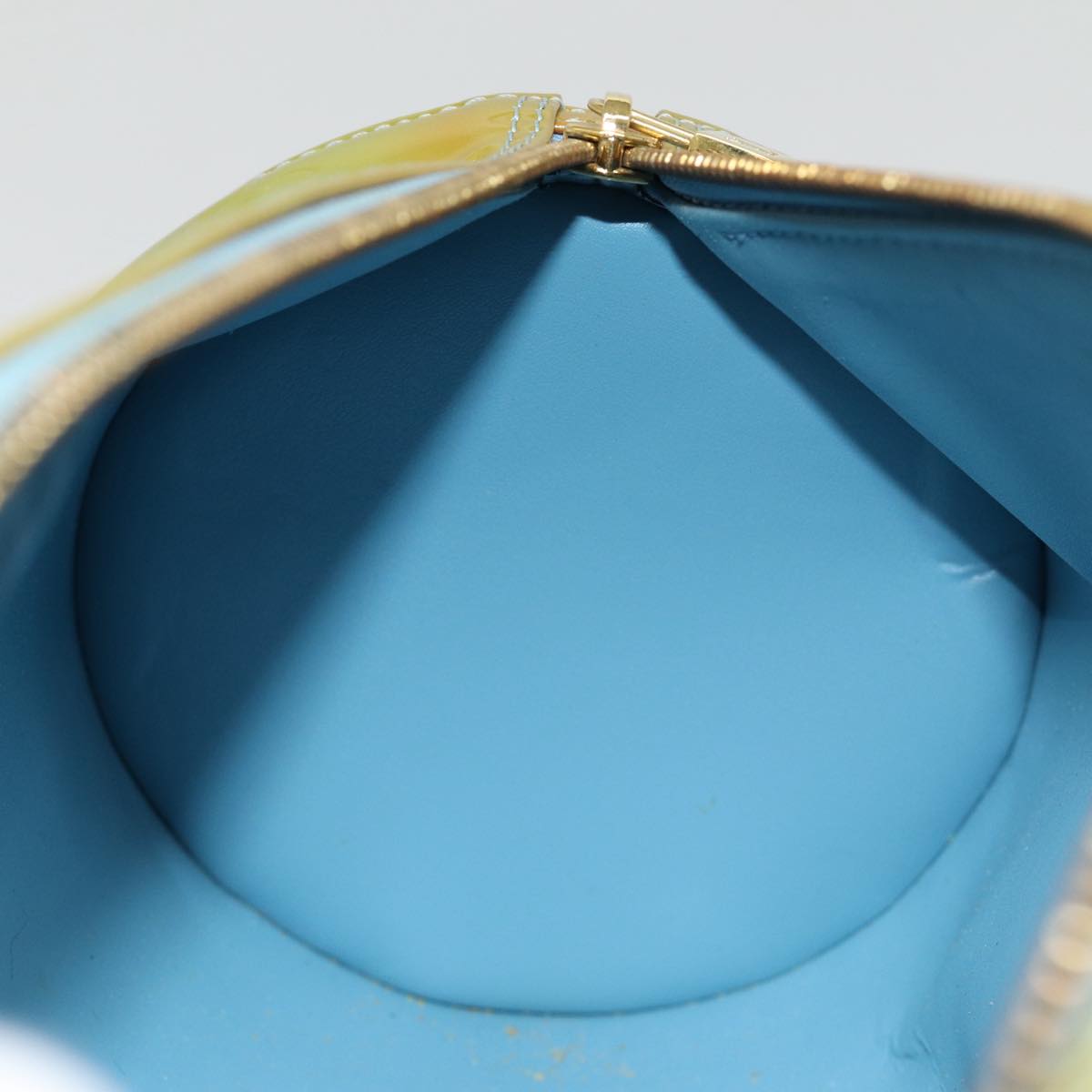 LOUIS VUITTON Monogram Vernis Bedford Hand Bag Baby Blue M91007 LV 86745