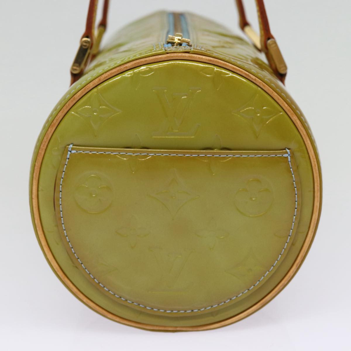 LOUIS VUITTON Monogram Vernis Bedford Hand Bag Baby Blue M91007 LV 86745