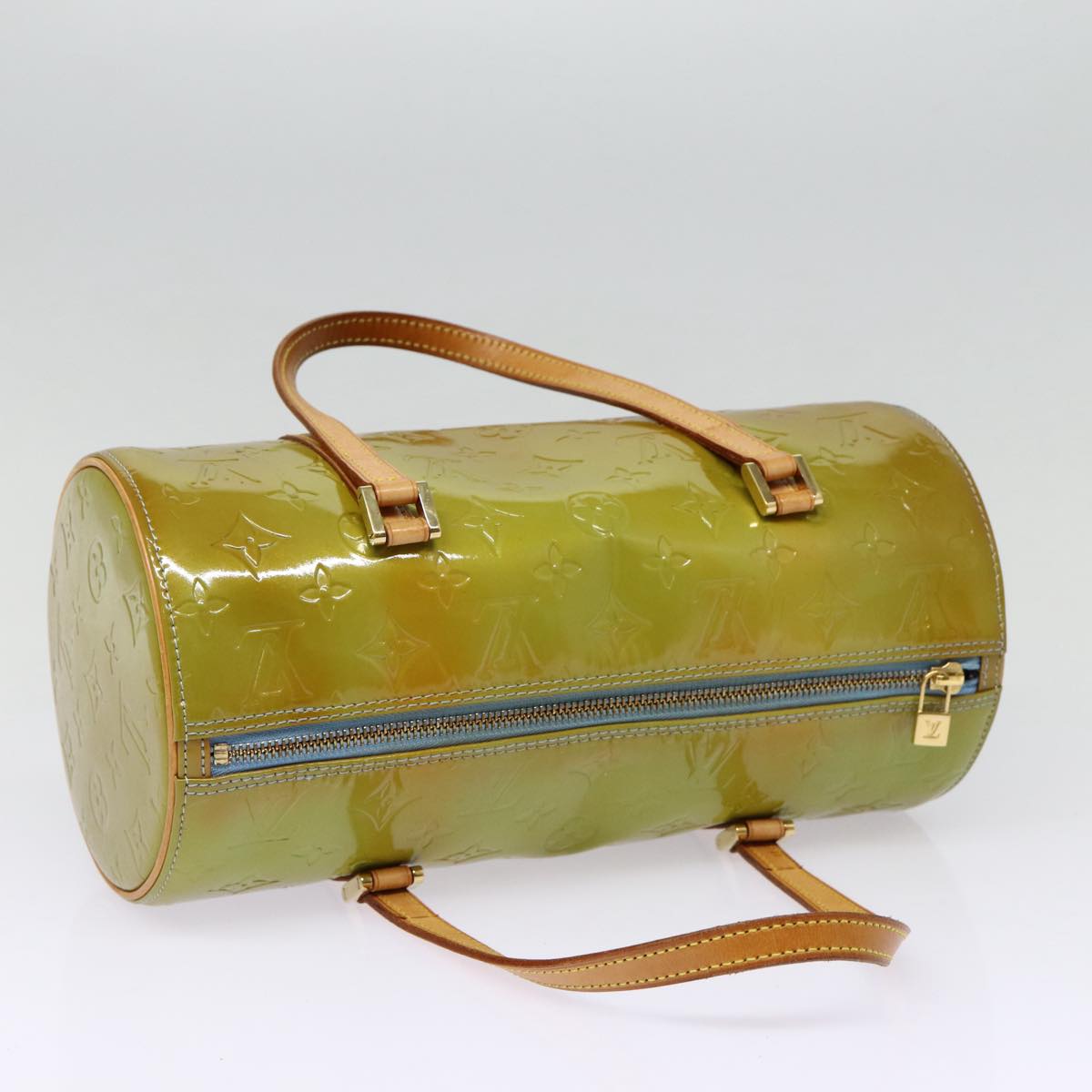 LOUIS VUITTON Monogram Vernis Bedford Hand Bag Baby Blue M91007 LV 86745