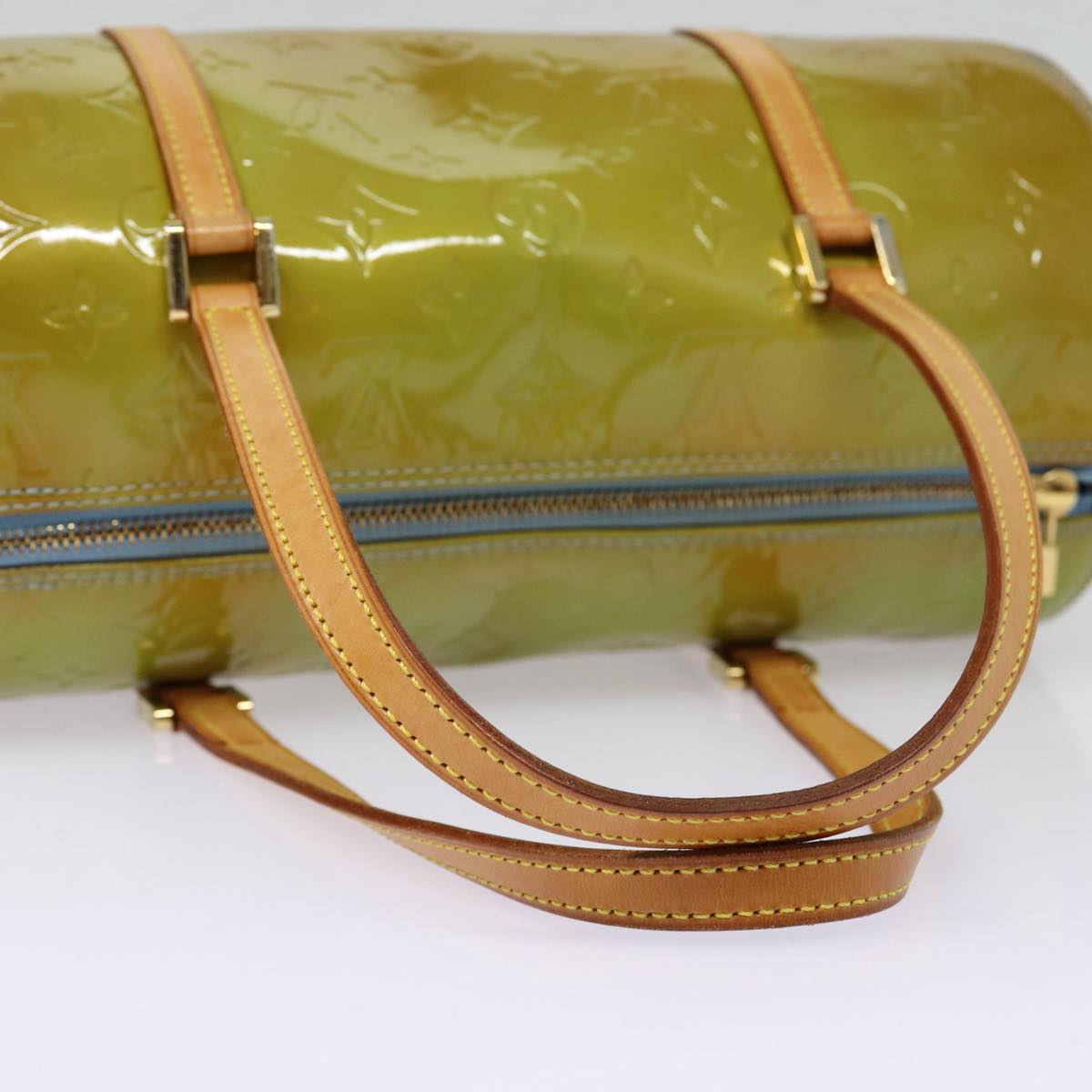 LOUIS VUITTON Monogram Vernis Bedford Hand Bag Baby Blue M91007 LV 86745