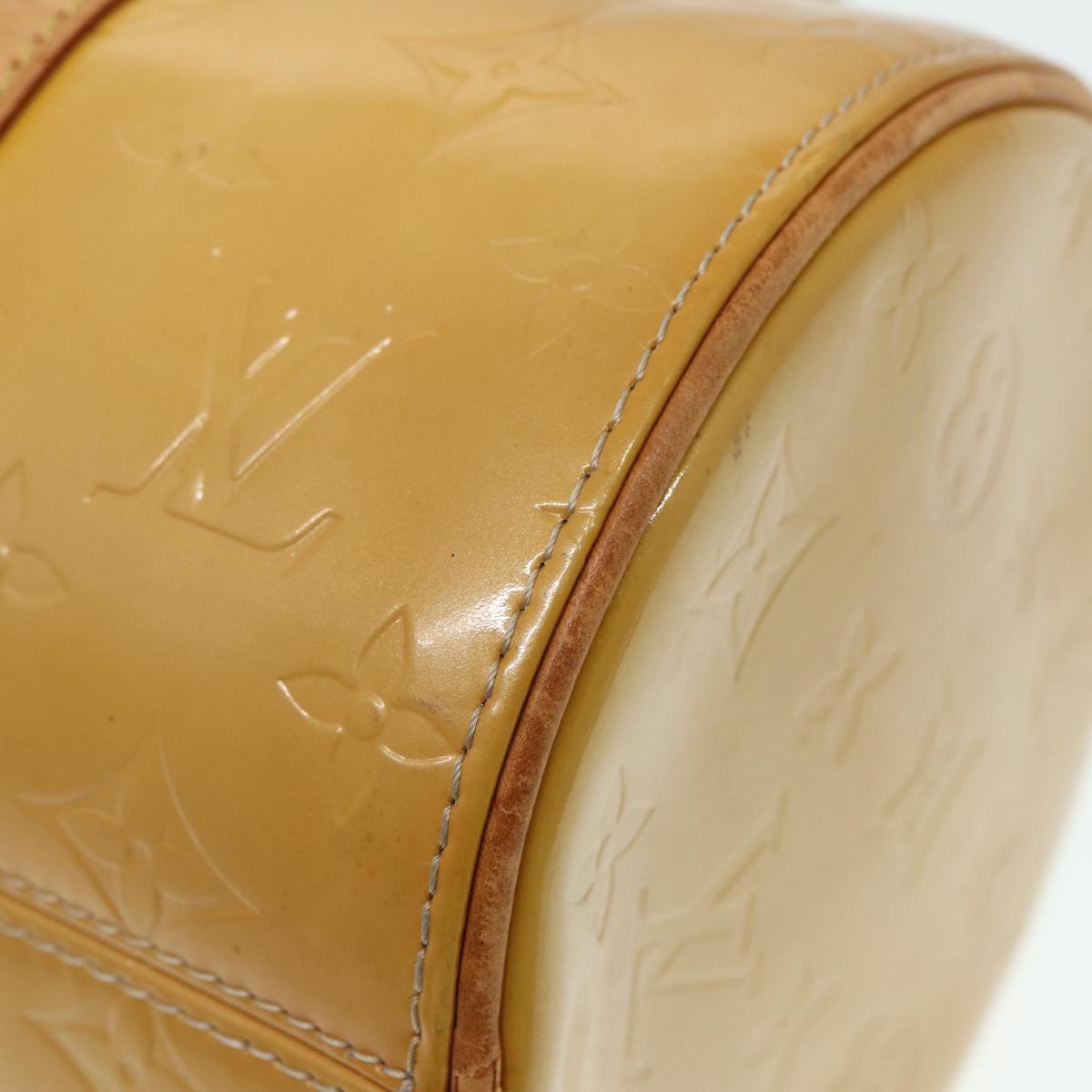 LOUIS VUITTON Monogram Vernis Bedford Hand Bag Beige M91006 LV 86746