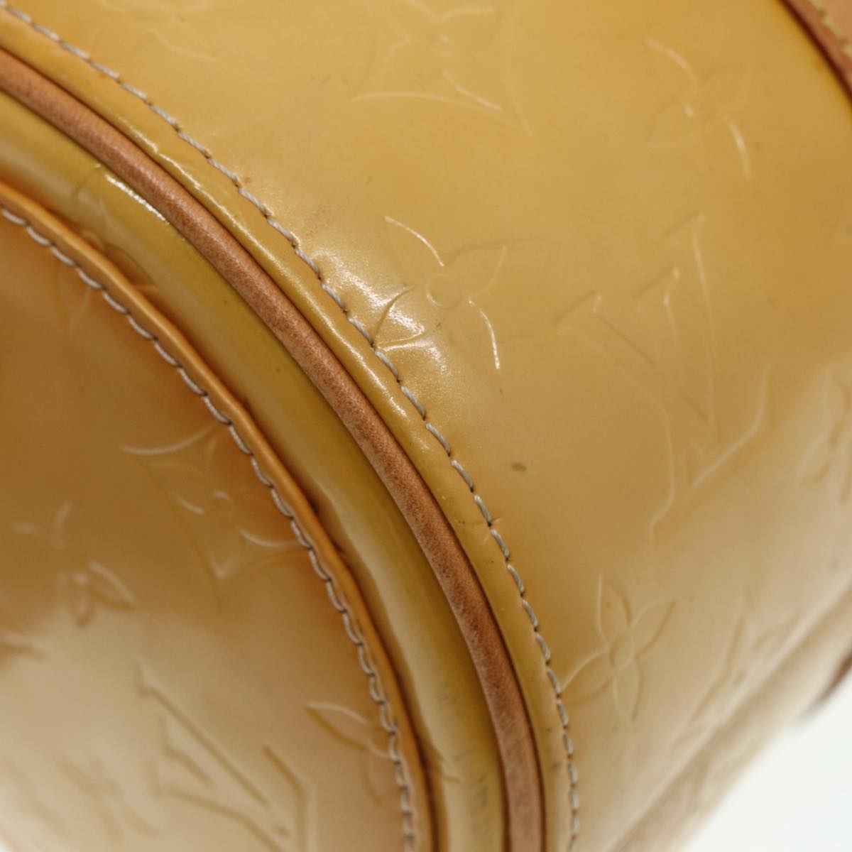 LOUIS VUITTON Monogram Vernis Bedford Hand Bag Beige M91006 LV 86746