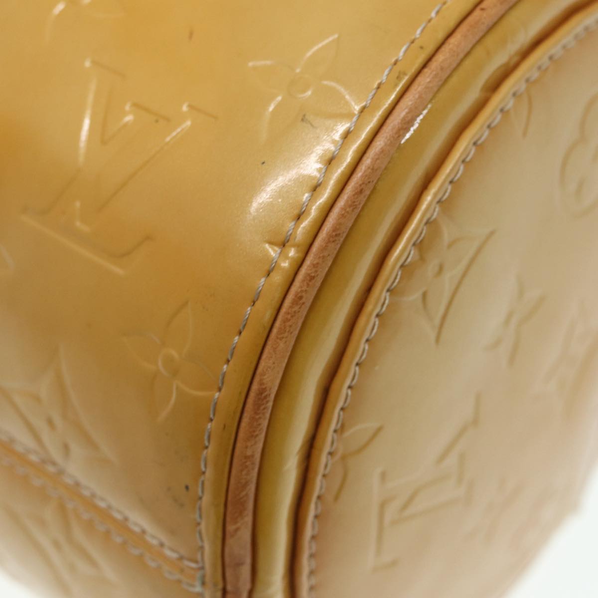 LOUIS VUITTON Monogram Vernis Bedford Hand Bag Beige M91006 LV 86746
