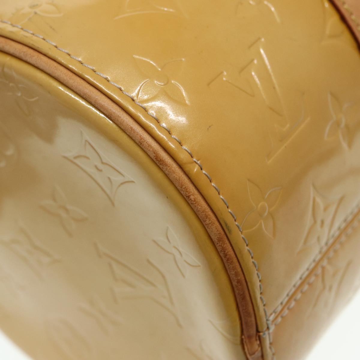 LOUIS VUITTON Monogram Vernis Bedford Hand Bag Beige M91006 LV 86746