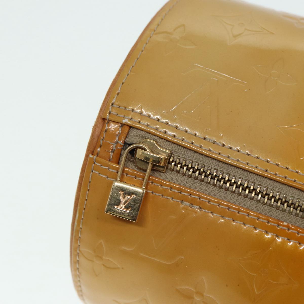 LOUIS VUITTON Monogram Vernis Bedford Hand Bag Beige M91006 LV 86746