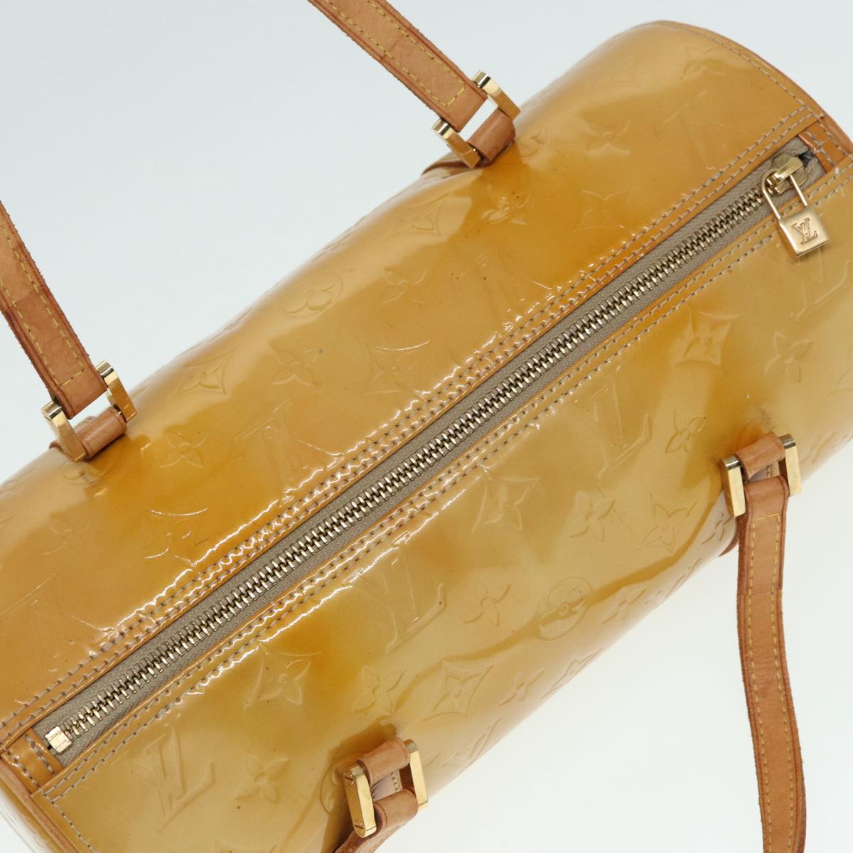 LOUIS VUITTON Monogram Vernis Bedford Hand Bag Beige M91006 LV 86746
