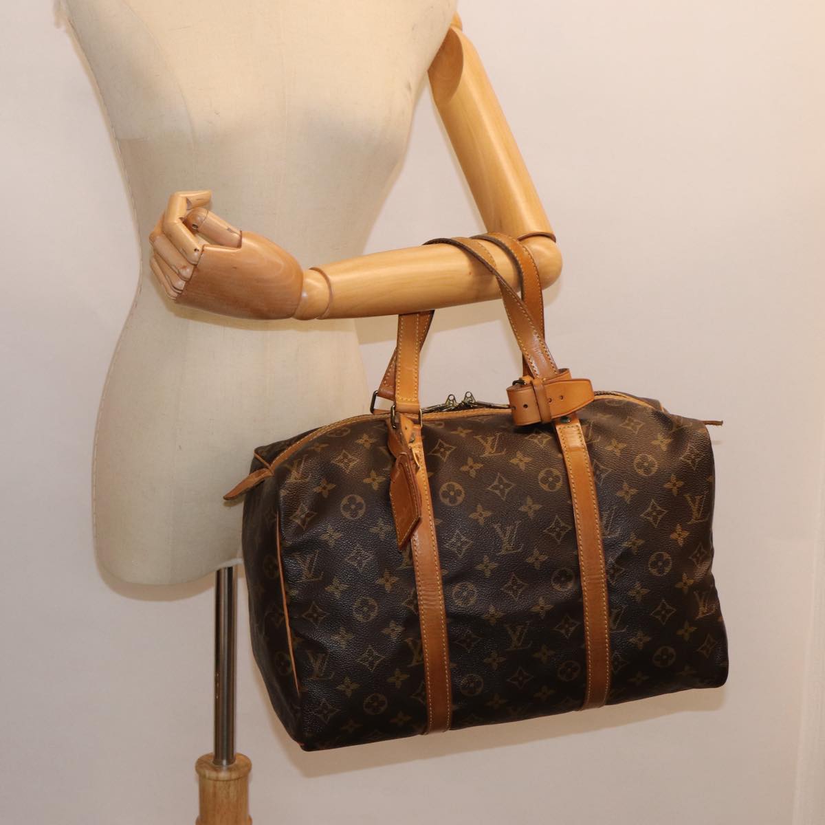 LOUIS VUITTON Monogram Sac Souple 35 Boston Bag M41626 LV 86764