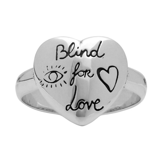 Luxury Gucci Trending 2025 Blind For Love Heart Ring in Sterling Silver