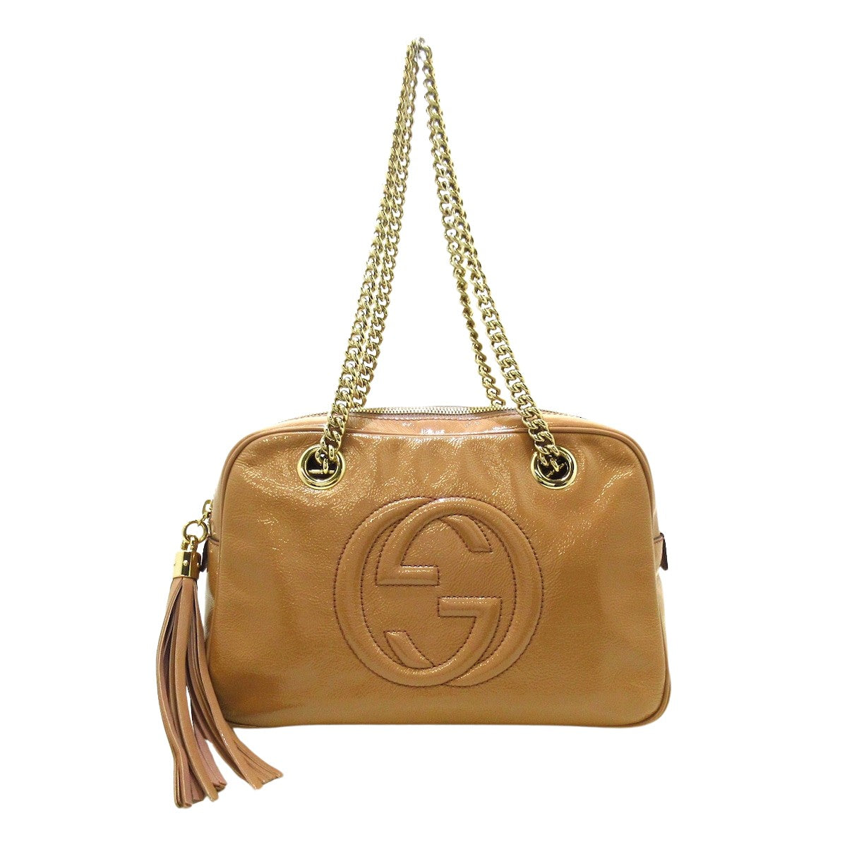 Luxury Gucci Trending 2025 Soho  Patent Leather Shoulder Bag ()