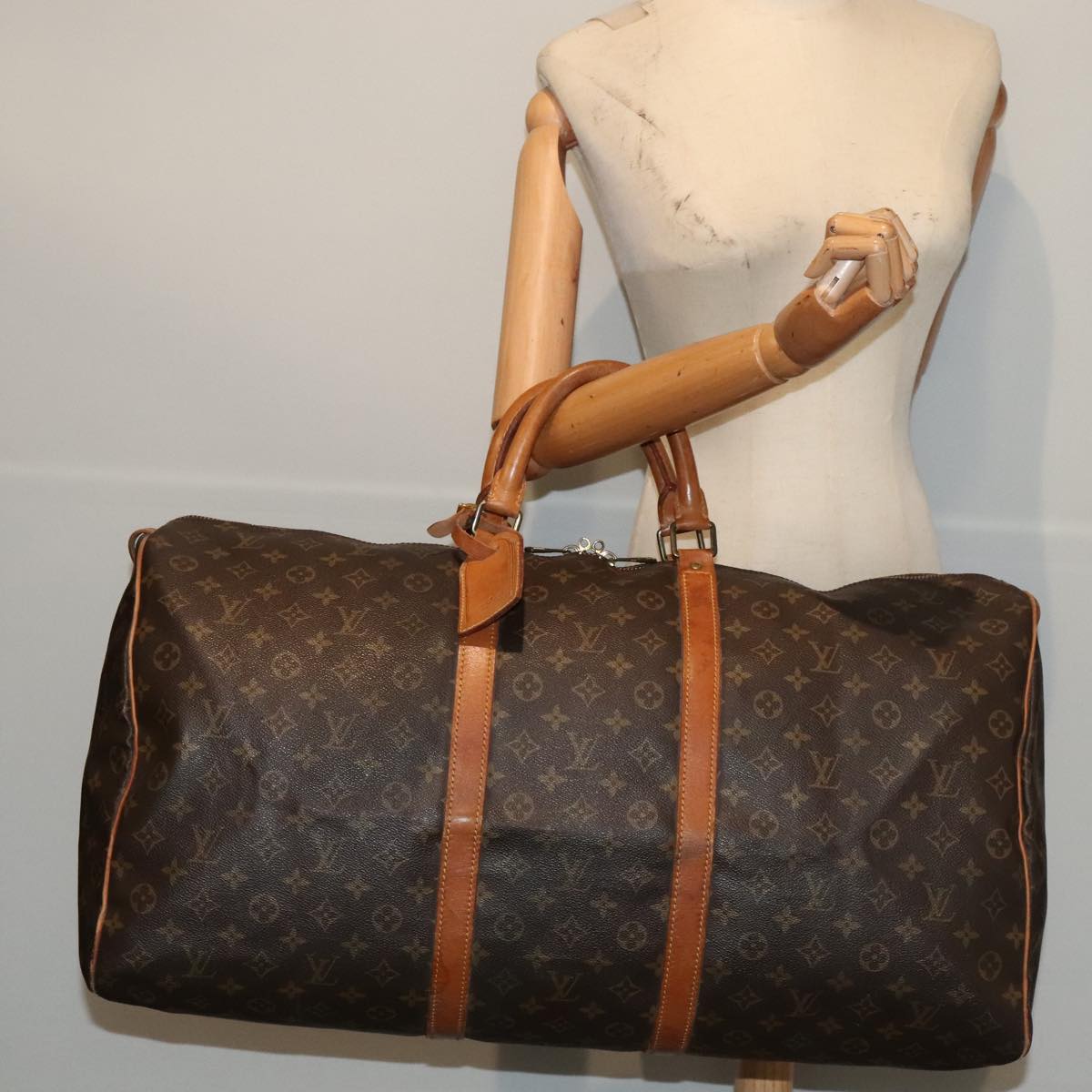 LOUIS VUITTON Monogram Keepall 60 Boston Bag M41422 LV 86843