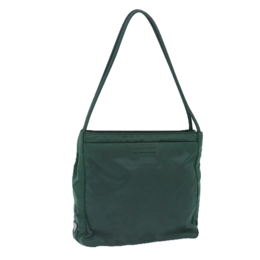 Luxury Prada Tote Bag Nylon Green Silver  86871