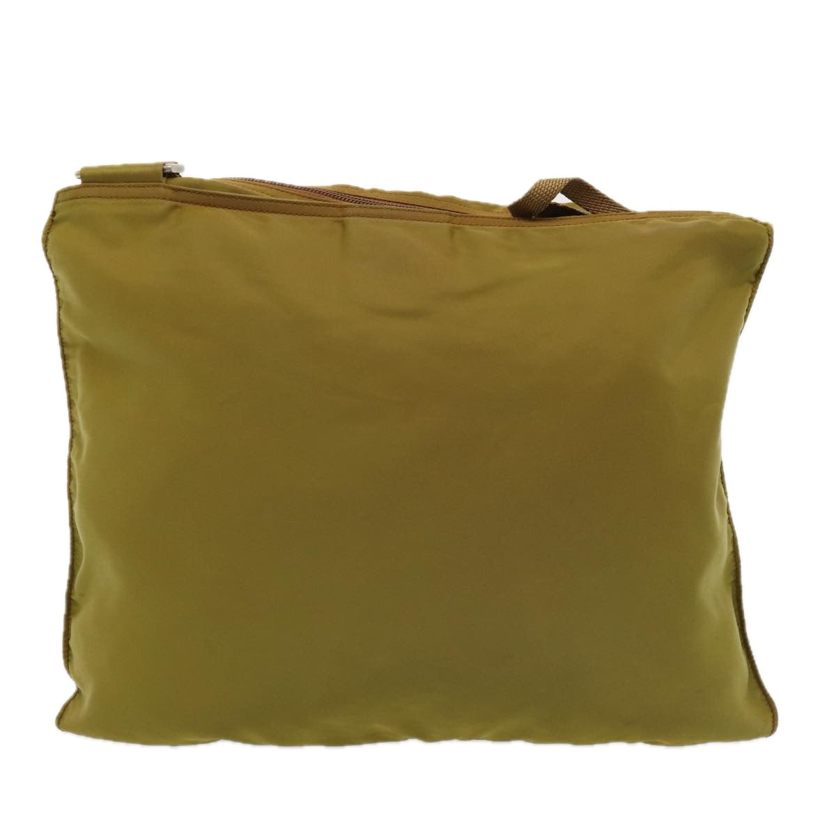 Luxury Prada Shoulder Bag Nylon Khaki Silver  86872