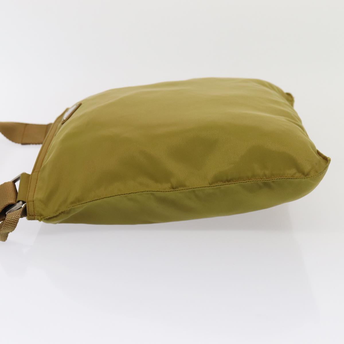 Luxury Prada Shoulder Bag Nylon Khaki Silver  86872