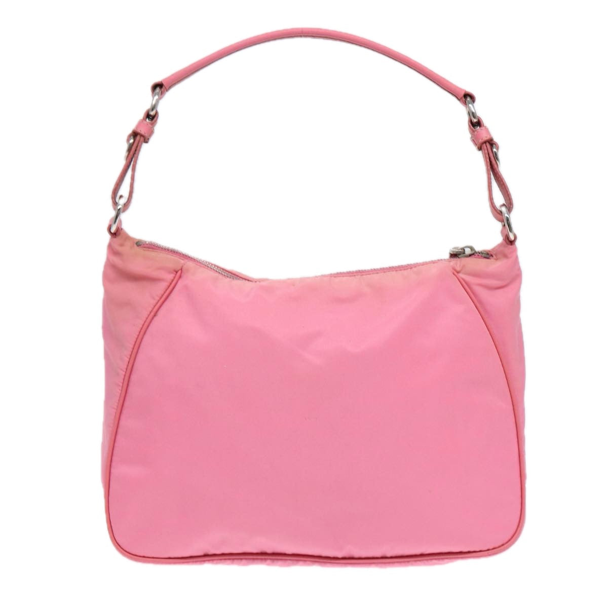 Luxury Prada Shoulder Bag Nylon Pink Silver  86879