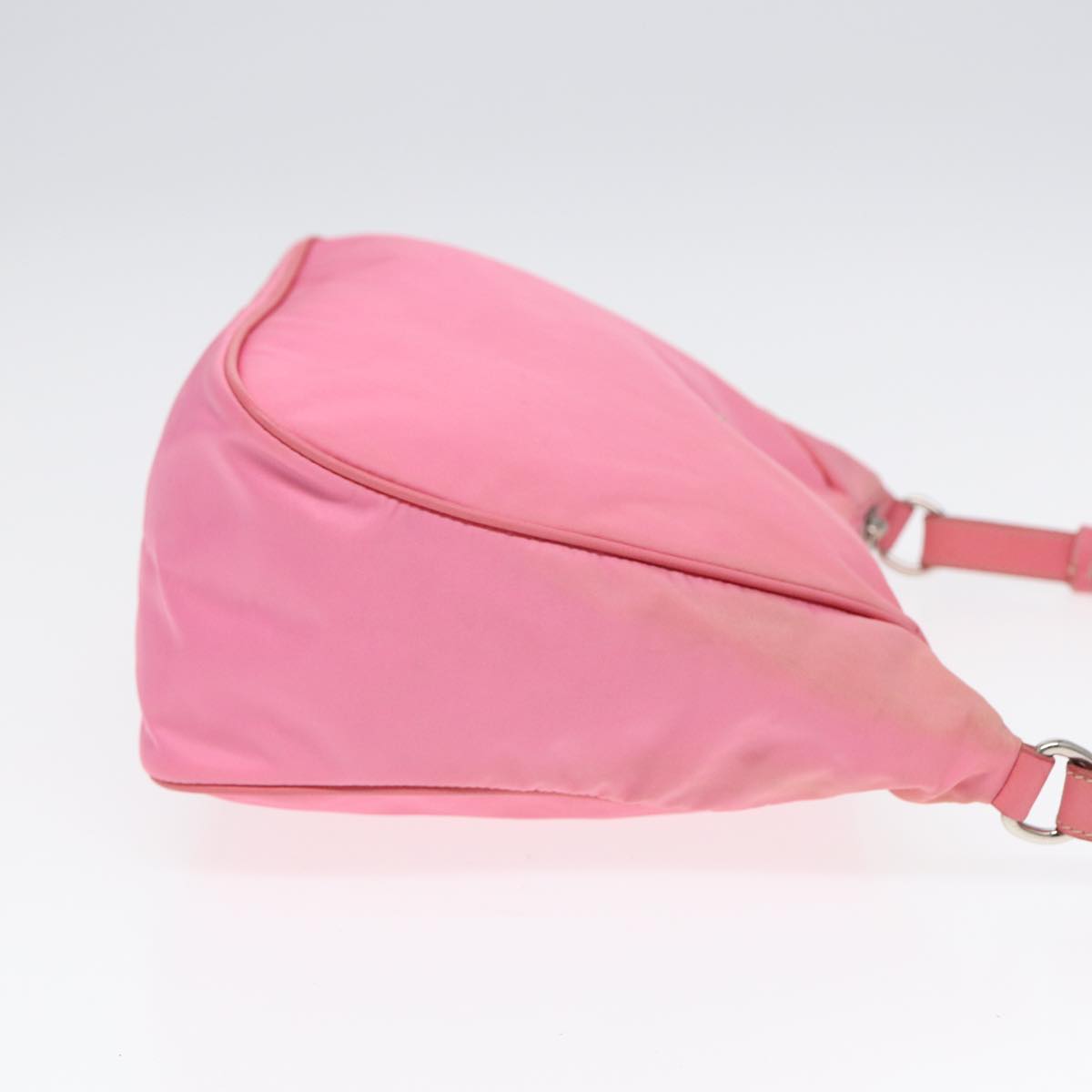 Luxury Prada Shoulder Bag Nylon Pink Silver  86879