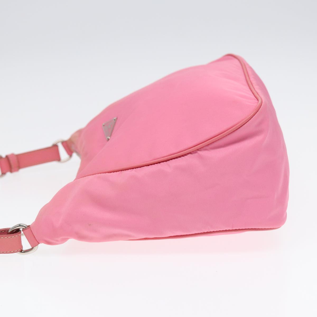 Luxury Prada Shoulder Bag Nylon Pink Silver  86879