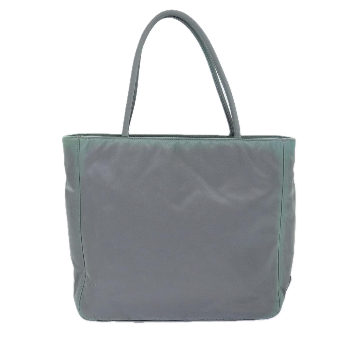 Luxury Prada Hand Bag Nylon Gray Silver  86881