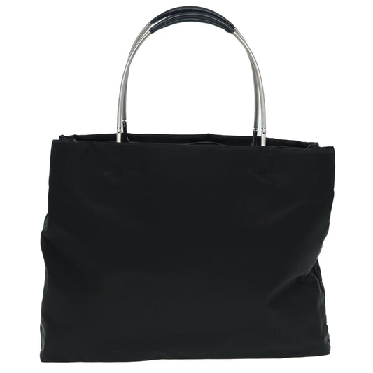 Luxury Prada Tote Bag Nylon Black Silver  86889