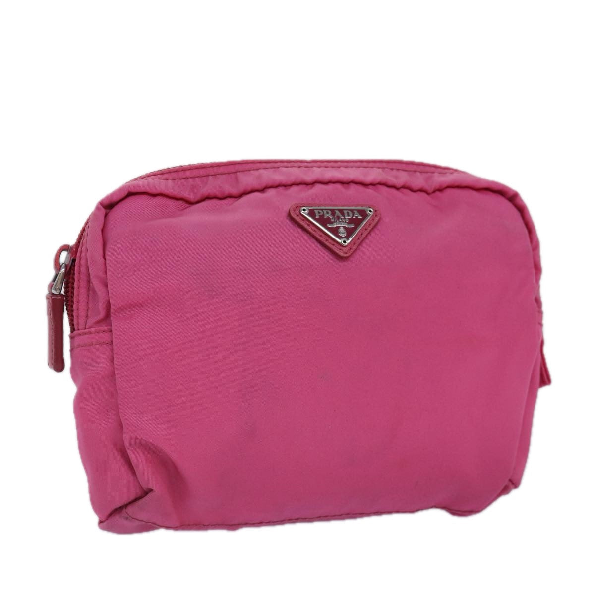 Luxury Prada Pouch Nylon Silver Pink  86890