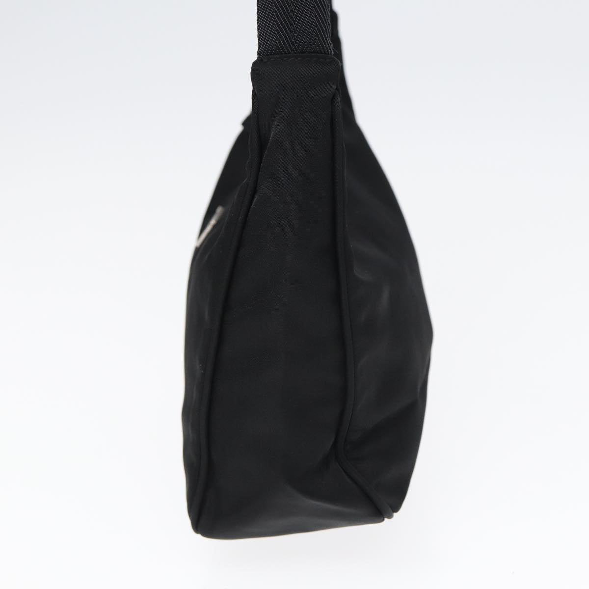 Luxury Prada Hand Bag Nylon Black Silver  86891