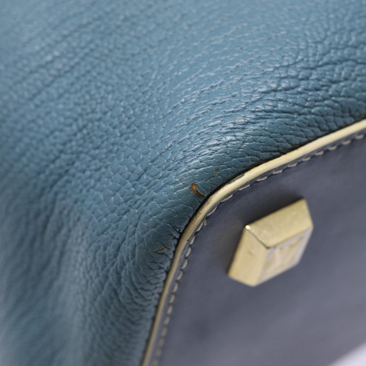 LOUIS VUITTON Suhari Angenu PM Hand Bag Leather Blue M91807 LV 86980