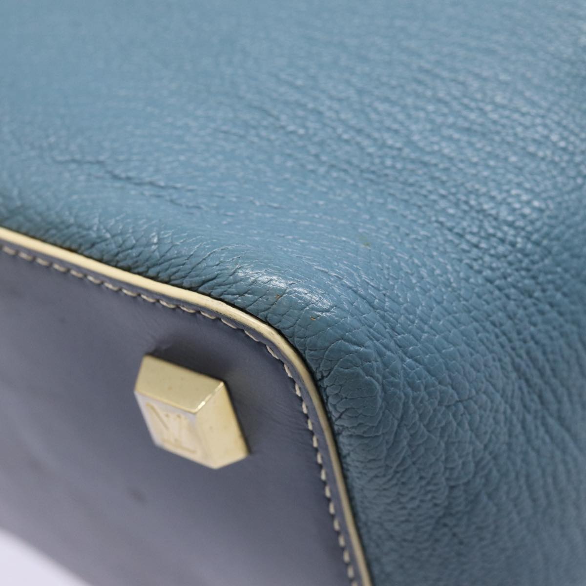 LOUIS VUITTON Suhari Angenu PM Hand Bag Leather Blue M91807 LV 86980