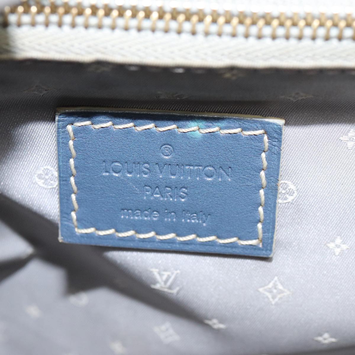 LOUIS VUITTON Suhari Angenu PM Hand Bag Leather Blue M91807 LV 86980